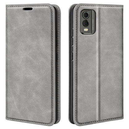 Flip Case for Nokia C32 PU Leather Wallet Skin-touch Foldable Stand Cellphone Cover