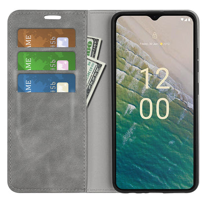Flip Case for Nokia C32 PU Leather Wallet Skin-touch Foldable Stand Cellphone Cover