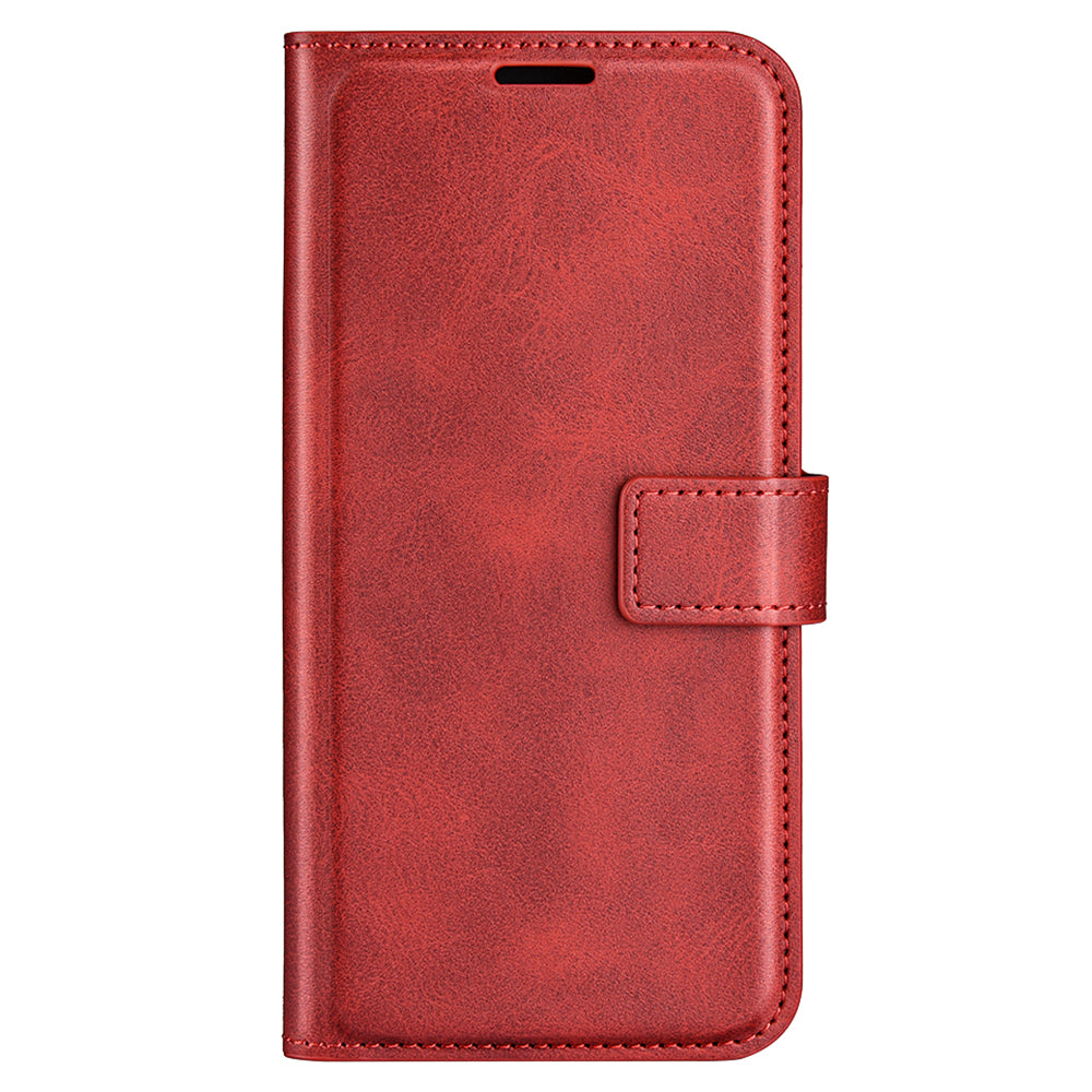 For Nokia C32 Stand Shell Wallet Square Magnetic Closure PU Leather Calf Texture Phone Case