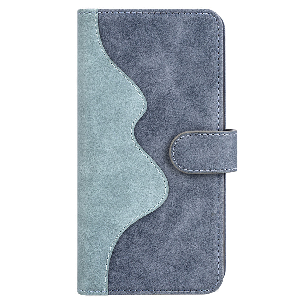 For Nokia C32 PU Leather Wallet Phone Cover Dual-color Splicing Protective Case with Stand Function