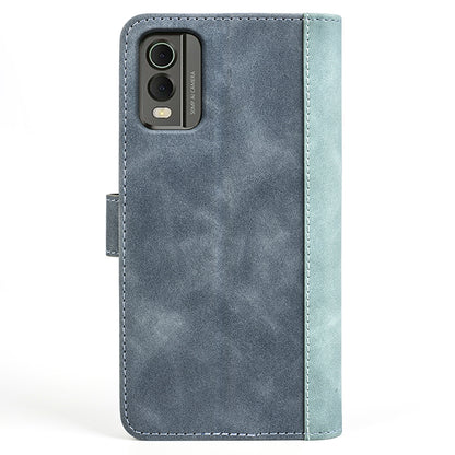 For Nokia C32 PU Leather Wallet Phone Cover Dual-color Splicing Protective Case with Stand Function