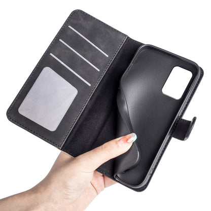 For Nokia C32 PU Leather Wallet Phone Cover Dual-color Splicing Protective Case with Stand Function