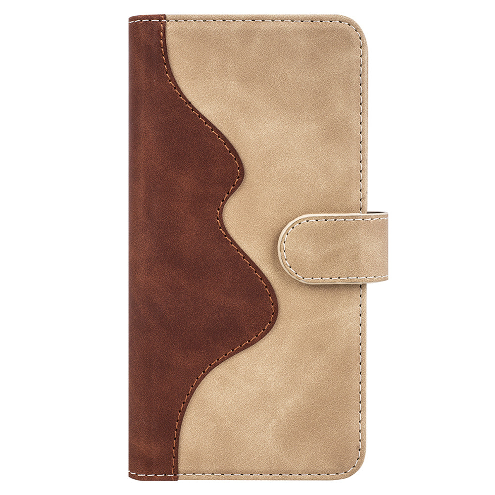 For Nokia C32 PU Leather Wallet Phone Cover Dual-color Splicing Protective Case with Stand Function