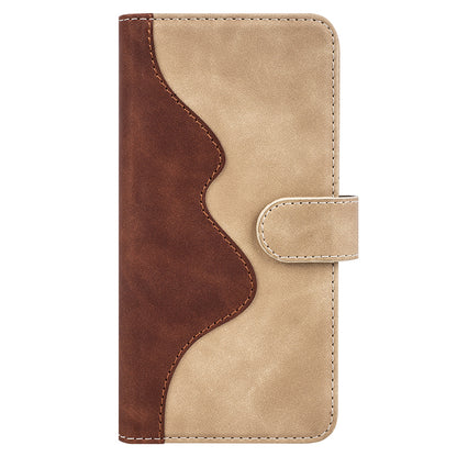 For Nokia C32 PU Leather Wallet Phone Cover Dual-color Splicing Protective Case with Stand Function