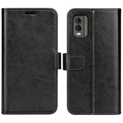 For Nokia C32 Scratch Resistant PU Leather Phone Cover Crazy Horse Texture Wallet Stand Case