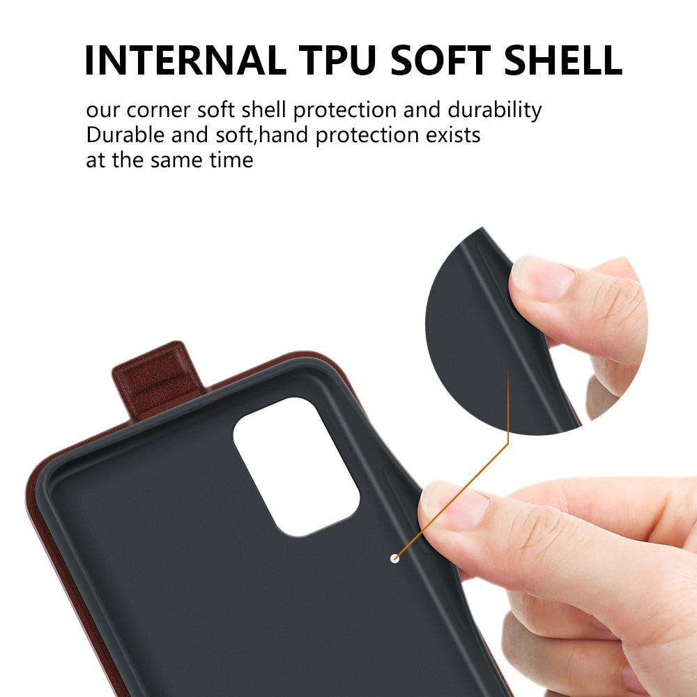 Vertical Flip Phone Case for Nokia C32 Drop Proof PU Leather Mobile Phone Cover with Card Slots