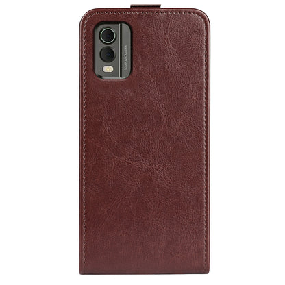 Vertical Flip Phone Case for Nokia C32 Drop Proof PU Leather Mobile Phone Cover with Card Slots