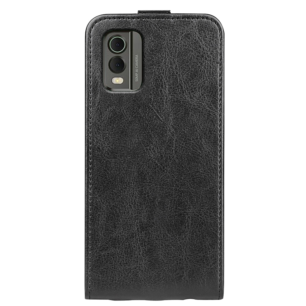 Vertical Flip Phone Case for Nokia C32 Drop Proof PU Leather Mobile Phone Cover with Card Slots