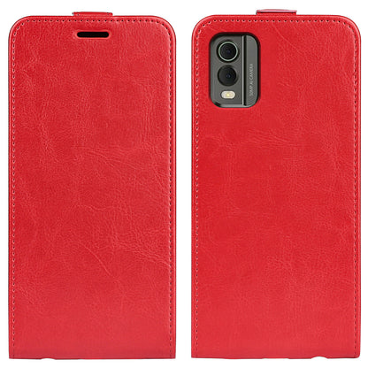 Vertical Flip Phone Case for Nokia C32 Drop Proof PU Leather Mobile Phone Cover with Card Slots