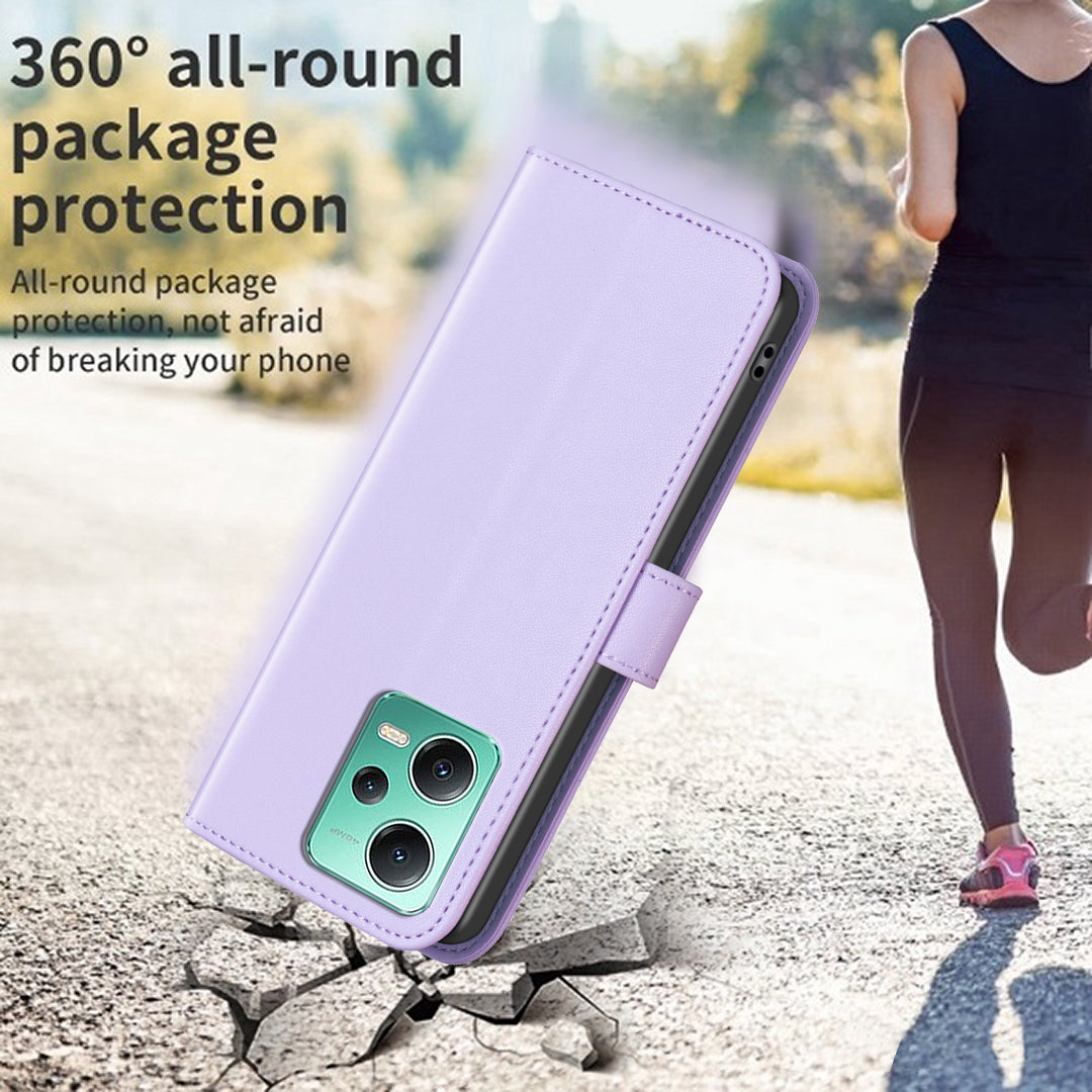 BINFEN COLOR BF17 For Xiaomi Redmi Note 12 5G (China) / (India) / (Global) / Poco X5 5G Leather Case Stand Wallet Phone Cover