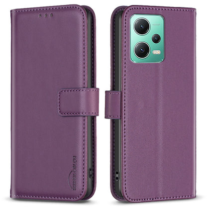 BINFEN COLOR BF17 For Xiaomi Redmi Note 12 5G (China) / (India) / (Global) / Poco X5 5G Leather Case Stand Wallet Phone Cover