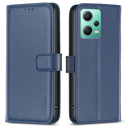 BINFEN COLOR BF17 For Xiaomi Redmi Note 12 5G (China) / (India) / (Global) / Poco X5 5G Leather Case Stand Wallet Phone Cover