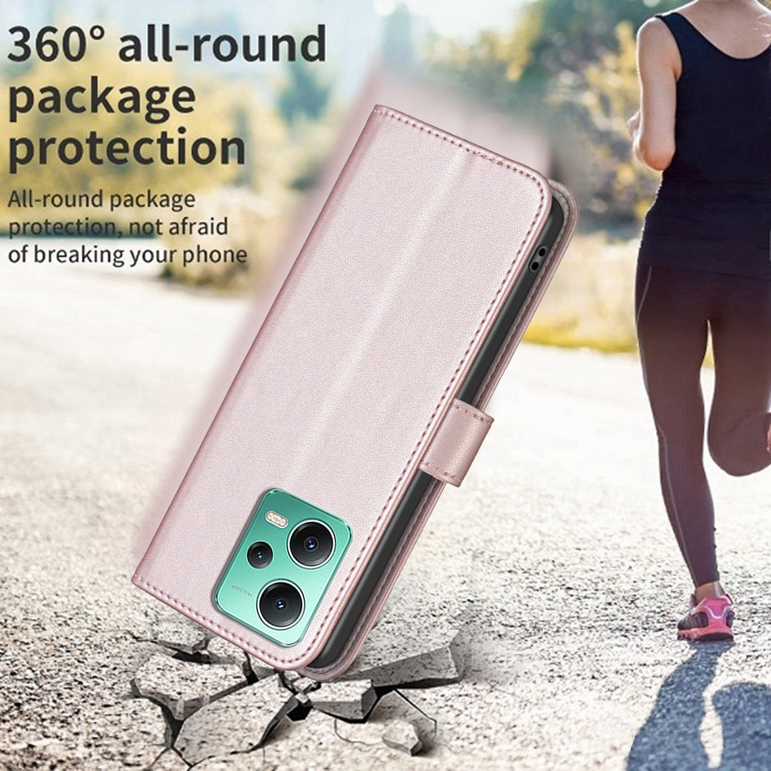 BINFEN COLOR BF17 For Xiaomi Redmi Note 12 5G (China) / (India) / (Global) / Poco X5 5G Leather Case Stand Wallet Phone Cover