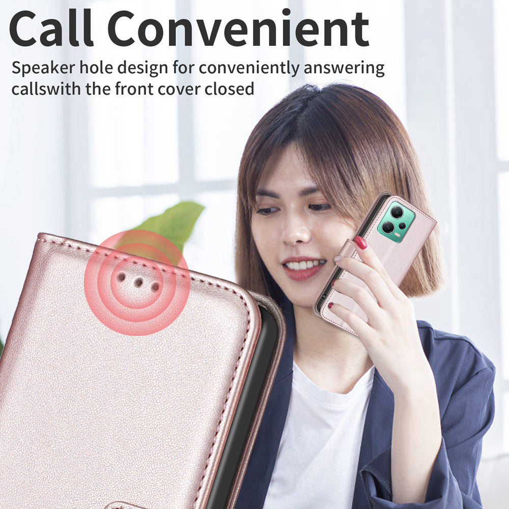 BINFEN COLOR BF17 For Xiaomi Redmi Note 12 5G (China) / (India) / (Global) / Poco X5 5G Leather Case Stand Wallet Phone Cover