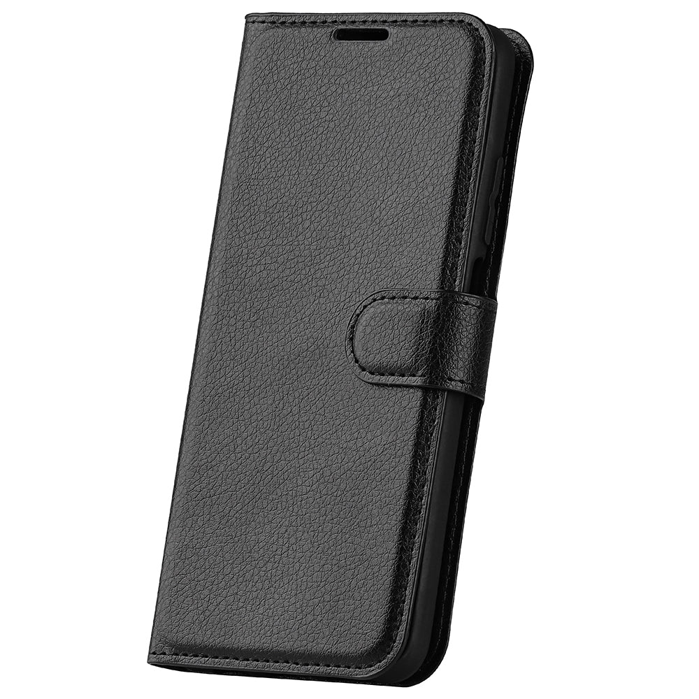 Stand Case for Nokia C32 Scratch Proof PU Leather Litchi Texture Wallet Folio Flip Phone Cover