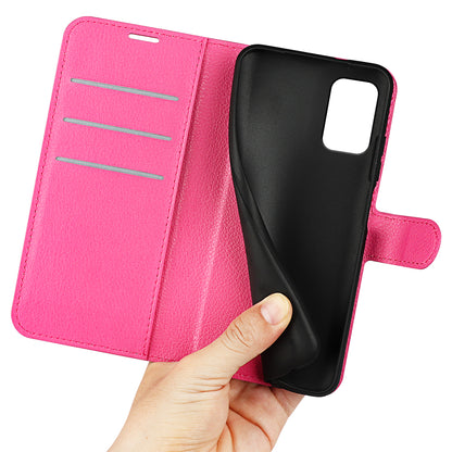 Stand Case for Nokia C32 Scratch Proof PU Leather Litchi Texture Wallet Folio Flip Phone Cover