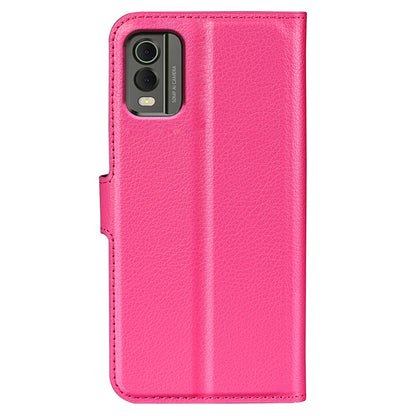 Stand Case for Nokia C32 Scratch Proof PU Leather Litchi Texture Wallet Folio Flip Phone Cover