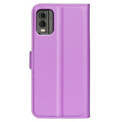 Stand Case for Nokia C32 Scratch Proof PU Leather Litchi Texture Wallet Folio Flip Phone Cover