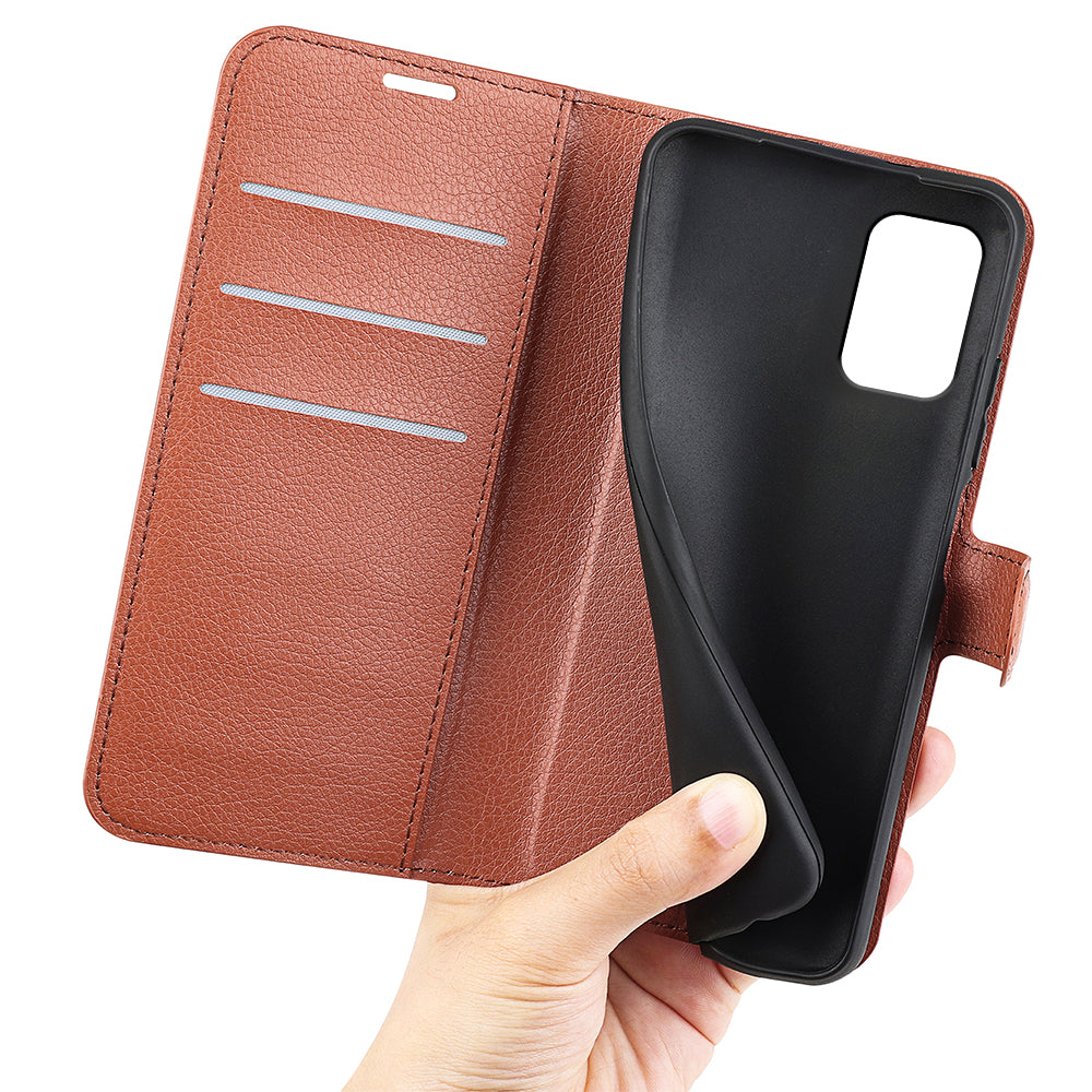 Stand Case for Nokia C32 Scratch Proof PU Leather Litchi Texture Wallet Folio Flip Phone Cover