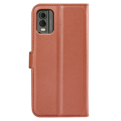 Stand Case for Nokia C32 Scratch Proof PU Leather Litchi Texture Wallet Folio Flip Phone Cover