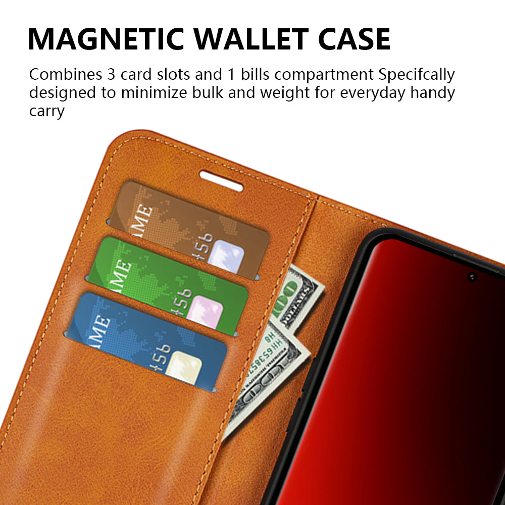 For Xiaomi 13 Ultra Square Magnetic Closure Calf Texture Stand Wallet PU Leather Phone Case