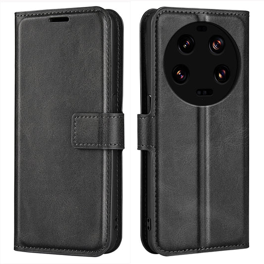 For Xiaomi 13 Ultra Square Magnetic Closure Calf Texture Stand Wallet PU Leather Phone Case