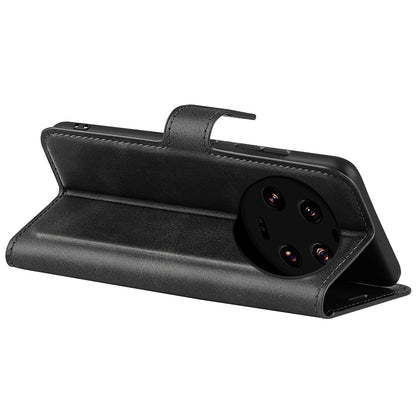 For Xiaomi 13 Ultra Square Magnetic Closure Calf Texture Stand Wallet PU Leather Phone Case