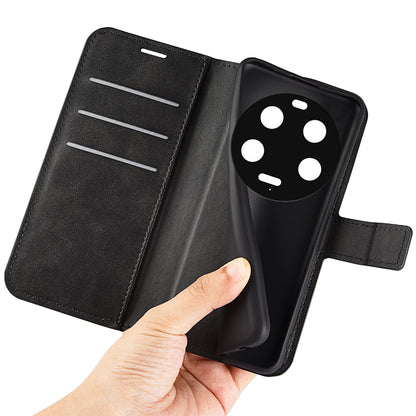 For Xiaomi 13 Ultra Square Magnetic Closure Calf Texture Stand Wallet PU Leather Phone Case