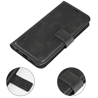For Xiaomi 13 Ultra Square Magnetic Closure Calf Texture Stand Wallet PU Leather Phone Case