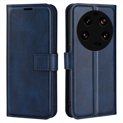 For Xiaomi 13 Ultra Square Magnetic Closure Calf Texture Stand Wallet PU Leather Phone Case