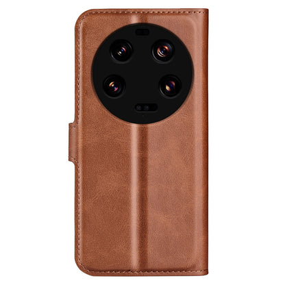 For Xiaomi 13 Ultra Square Magnetic Closure Calf Texture Stand Wallet PU Leather Phone Case