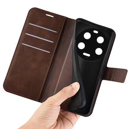 For Xiaomi 13 Ultra Square Magnetic Closure Calf Texture Stand Wallet PU Leather Phone Case