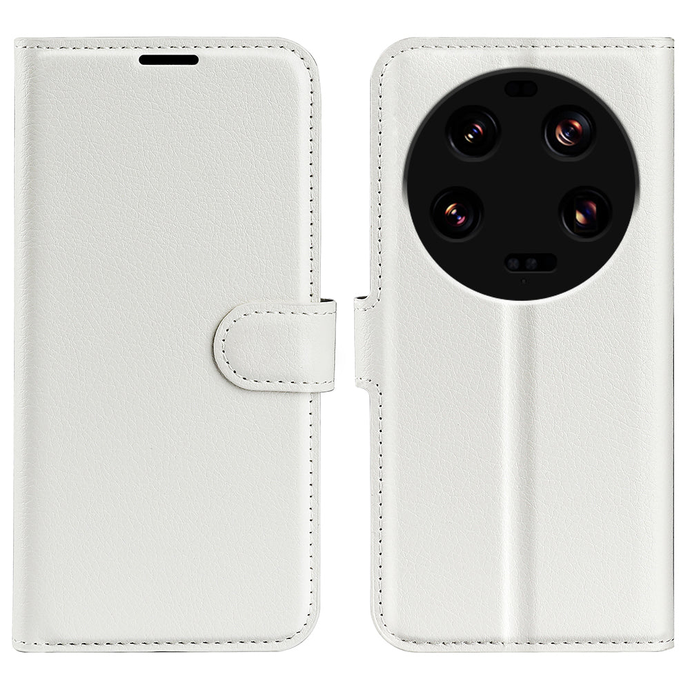 Stand Case for Xiaomi 13 Ultra Scratch Proof Litchi Texture Wallet Folio Flip PU Leather Phone Cover
