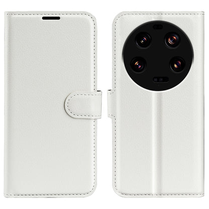 Stand Case for Xiaomi 13 Ultra Scratch Proof Litchi Texture Wallet Folio Flip PU Leather Phone Cover