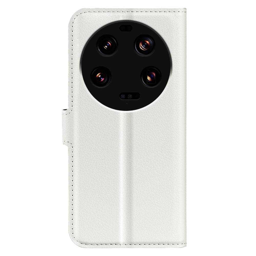 Stand Case for Xiaomi 13 Ultra Scratch Proof Litchi Texture Wallet Folio Flip PU Leather Phone Cover