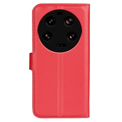 Stand Case for Xiaomi 13 Ultra Scratch Proof Litchi Texture Wallet Folio Flip PU Leather Phone Cover