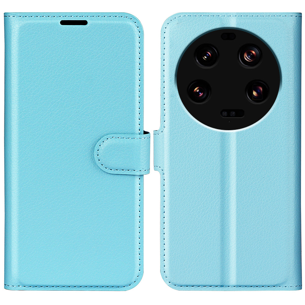 Stand Case for Xiaomi 13 Ultra Scratch Proof Litchi Texture Wallet Folio Flip PU Leather Phone Cover