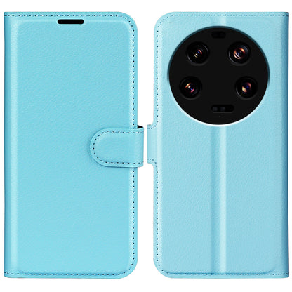 Stand Case for Xiaomi 13 Ultra Scratch Proof Litchi Texture Wallet Folio Flip PU Leather Phone Cover