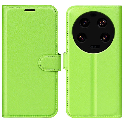 Stand Case for Xiaomi 13 Ultra Scratch Proof Litchi Texture Wallet Folio Flip PU Leather Phone Cover