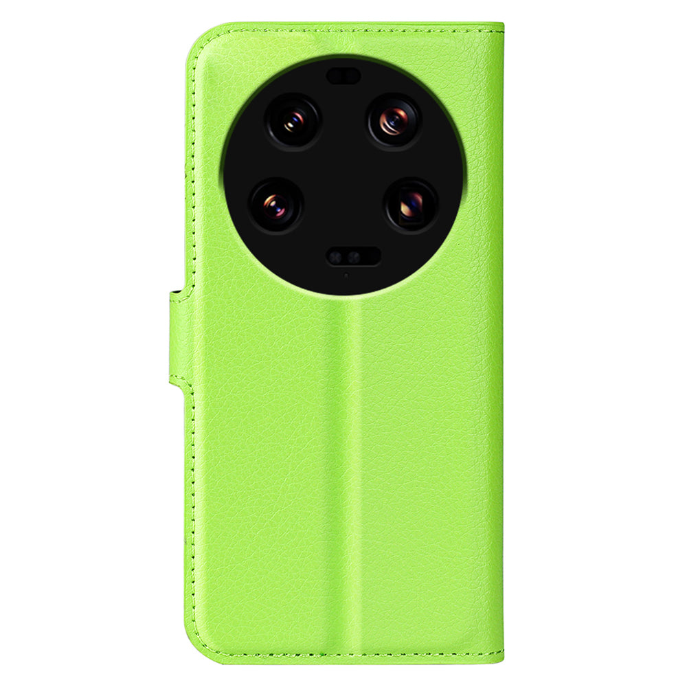 Stand Case for Xiaomi 13 Ultra Scratch Proof Litchi Texture Wallet Folio Flip PU Leather Phone Cover