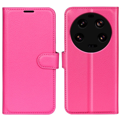 Stand Case for Xiaomi 13 Ultra Scratch Proof Litchi Texture Wallet Folio Flip PU Leather Phone Cover