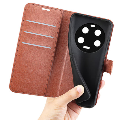 Stand Case for Xiaomi 13 Ultra Scratch Proof Litchi Texture Wallet Folio Flip PU Leather Phone Cover