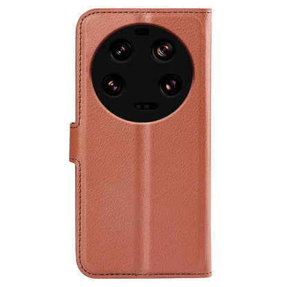Stand Case for Xiaomi 13 Ultra Scratch Proof Litchi Texture Wallet Folio Flip PU Leather Phone Cover