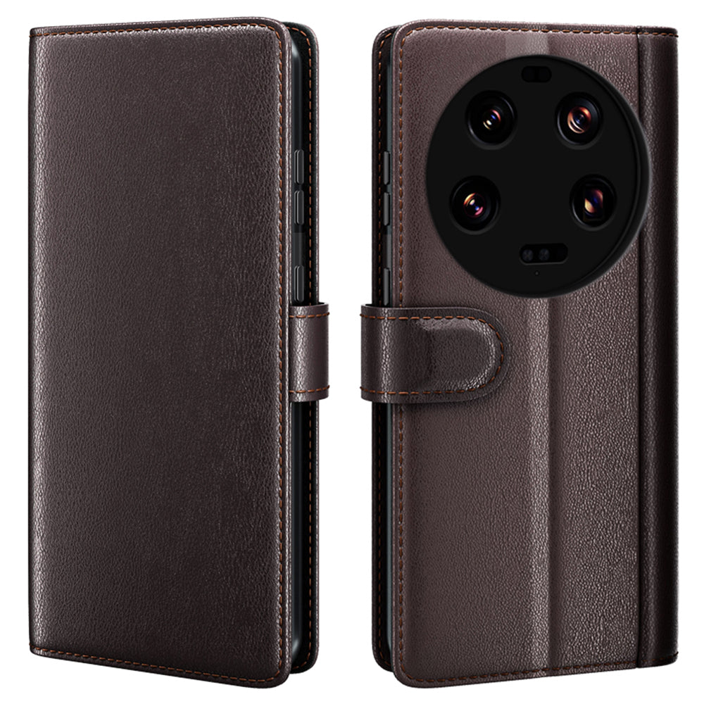 For Xiaomi 13 Ultra Magnetic Flip Phone Case Genuine Split Leather Wallet Stand Drop-proof Cover