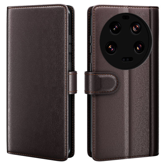 For Xiaomi 13 Ultra Magnetic Flip Phone Case Genuine Split Leather Wallet Stand Drop-proof Cover