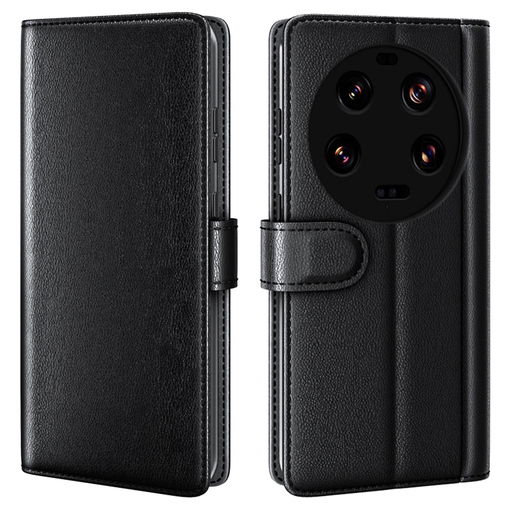 For Xiaomi 13 Ultra Magnetic Flip Phone Case Genuine Split Leather Wallet Stand Drop-proof Cover