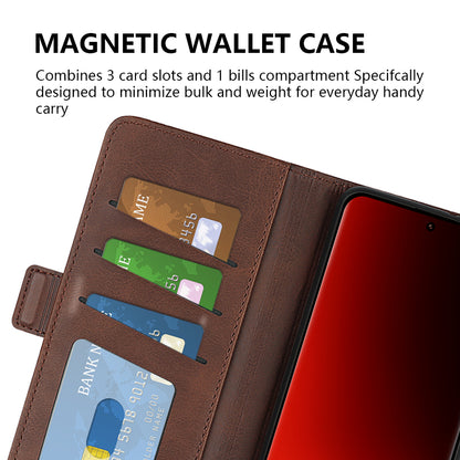 For Xiaomi 13 Ultra Shockproof Wallet Flip Phone Cover Calf Texture PU Leather Stand Folio Case