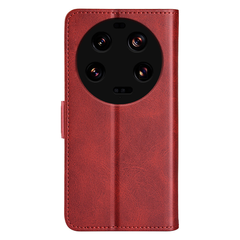 For Xiaomi 13 Ultra Shockproof Wallet Flip Phone Cover Calf Texture PU Leather Stand Folio Case
