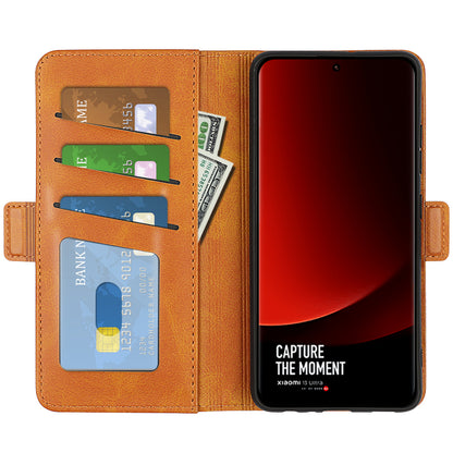 For Xiaomi 13 Ultra Shockproof Wallet Flip Phone Cover Calf Texture PU Leather Stand Folio Case
