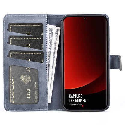 For Xiaomi 13 Ultra Dual-color Splicing PU Leather Wallet Phone Cover Protective Case with Stand Function